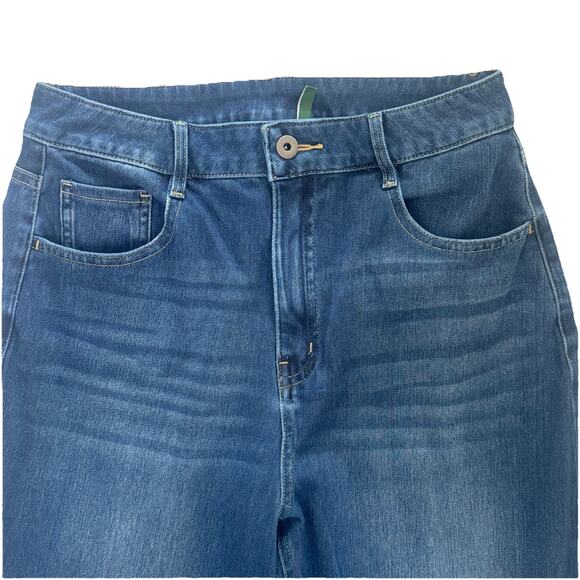 Halara Medium Petite Womens Cuffed Lightweight Denim Jeans Sz M 29 x 24.5 - Picture 2 of 6